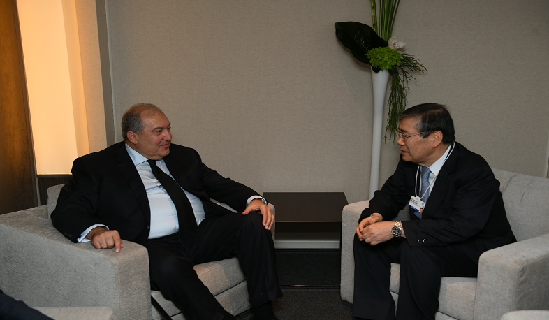 Արմեն Սարգսյանը Դավոսում հանդիպել է Mitsubishi Heavy Industries ընկերության խորհրդի նախագահի հետ