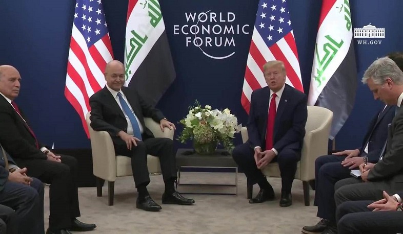 Չնայած սպառնալիքներին՝ Իրաքի նախագահը Դավոսում հանդիպել է Դոնալդ Թրամփի հետ