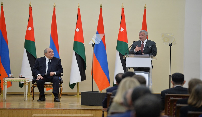 Հորդանանի թագավորը Երևանից ուղերձ է հղել «Կրոնը և հանդուրժողականությունը» թեմայով