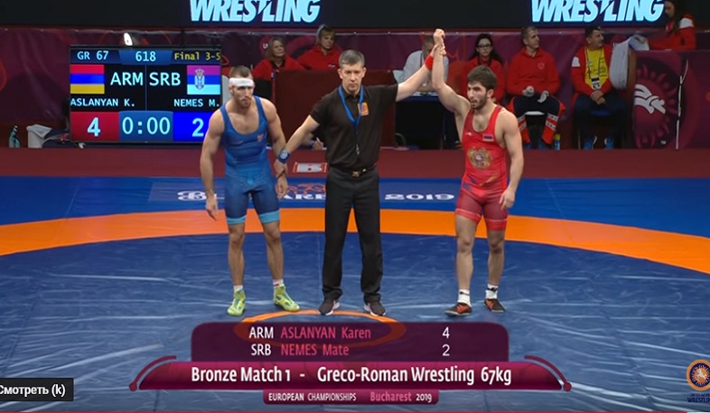 Ըմբիշ Կարեն Ասլանյանը հաղթեց հունգարացի մարզիկին՝ դառնալով բրոնզե մեդալակիր