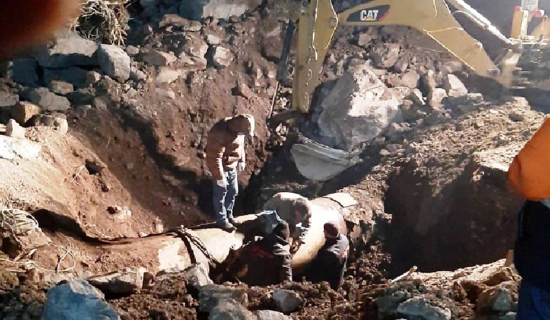 «Նովոսելցովո-Վանաձոր» ջրատարի վթարի վերացման աշխատանքները շարունակվել են ամբողջ գիշեր