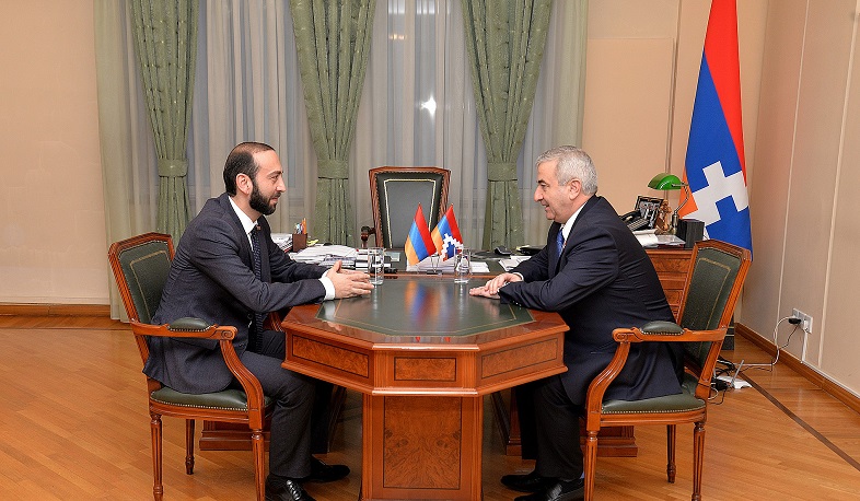 Արարատ Միրզոյանը հանդիպել է Արցախի խորհրդարանի իր պաշտոնակցի հետ