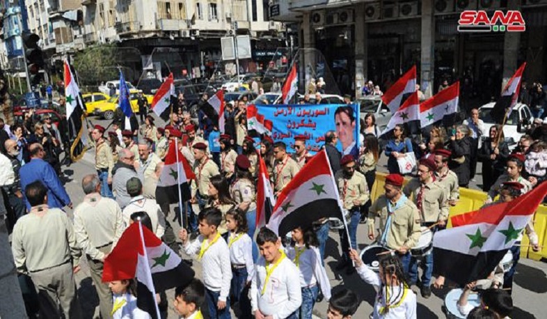 Հայ սկաուտները երթով երախտագիտություն են հայտնել Սիրիայի խորհրդարանին