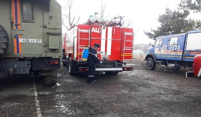 Ախտահանվում են հրշեջ-փրկարարական ջոկատների տարածքները և տեխնիկան