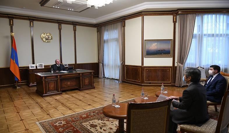 Արմեն Սարգսյանն ընդունել է Հայաստանում Ճապոնիայի դեսպան Ջուն Յամադային