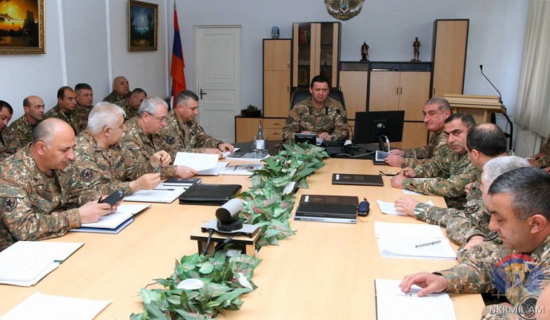 Ռազմական խորհրդի հեռավար նիստ՝ Արցախի ՊԲ-ում