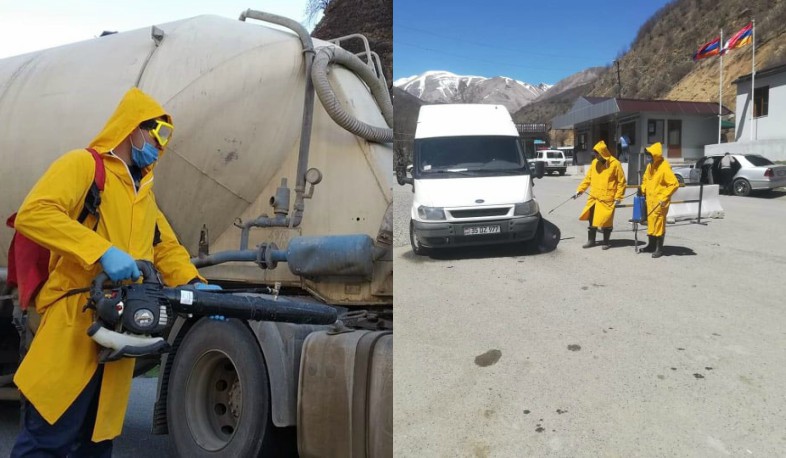 Արցախում վերջին երեք օրերին ախտահանվել են ՀՀ-ից մուտք գործած  824 տրանսպորտային միջոցներ