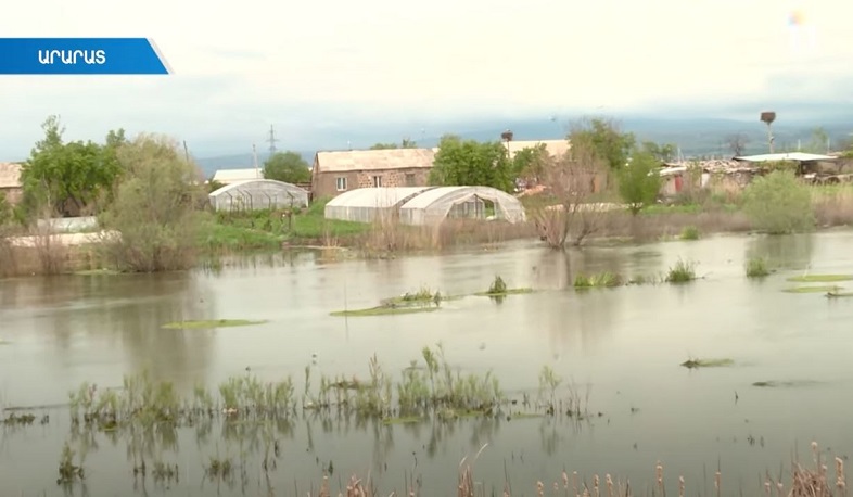 Ռանչպար գյուղում գետը վարարել է. այգի ու ջերմոց ջրի տակ են անցել